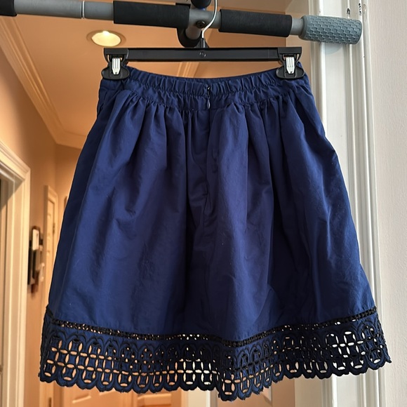 Vineyard Vines Navy Blue Mini Skirt size 00 lined 100% cotton - Picture 2 of 8